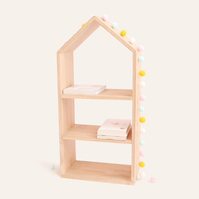 Nordic Solid Wood Kid's Bookcase Shelf - Image 3