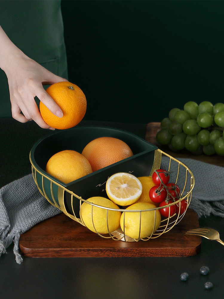 Nordic Style Iron Fruits Snacks Storage Basket Home Decoration - Image 2