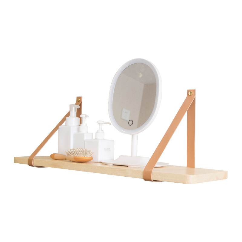 Nordic Wooden Wall Shelf Living Room Space Saving Storage Shelf - Image 5