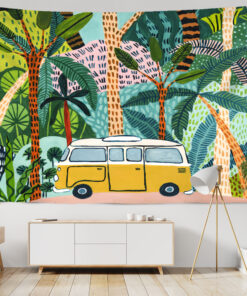 Oil Painting Tropical Plants Tapestry Wall Hanging