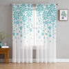 Plant Flower Summer Living Room Tulle Curtains