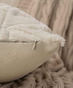 Alternative view of Plush Embroidered Cushion Cover 50x50cm