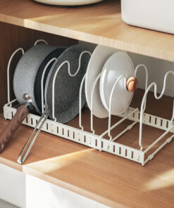 Retractable Countertop Pot Cover Rack Bracket
