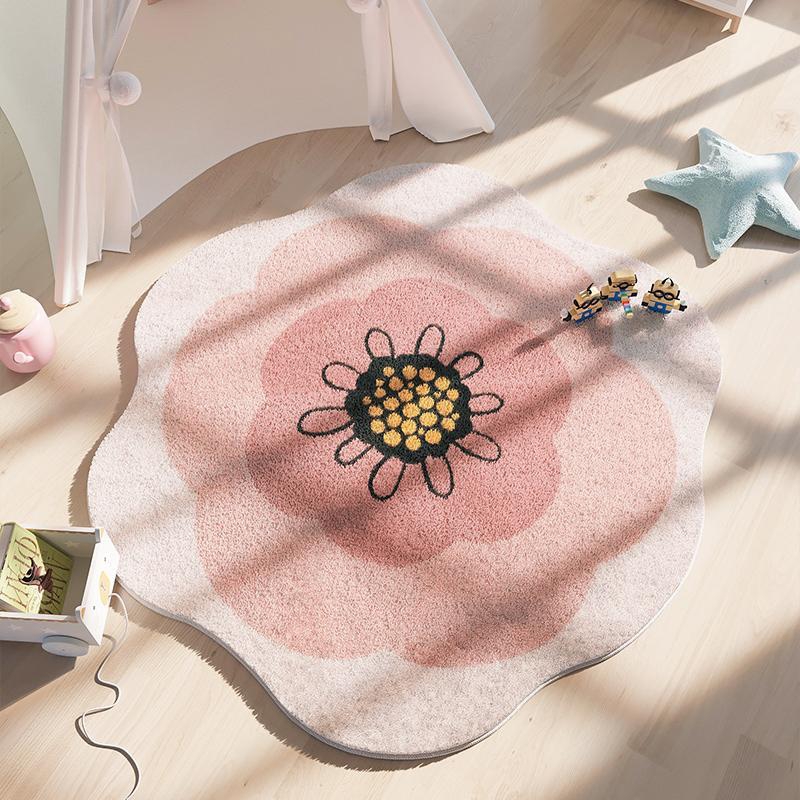 Flower Shape Rug Nordic Pink - Image 2