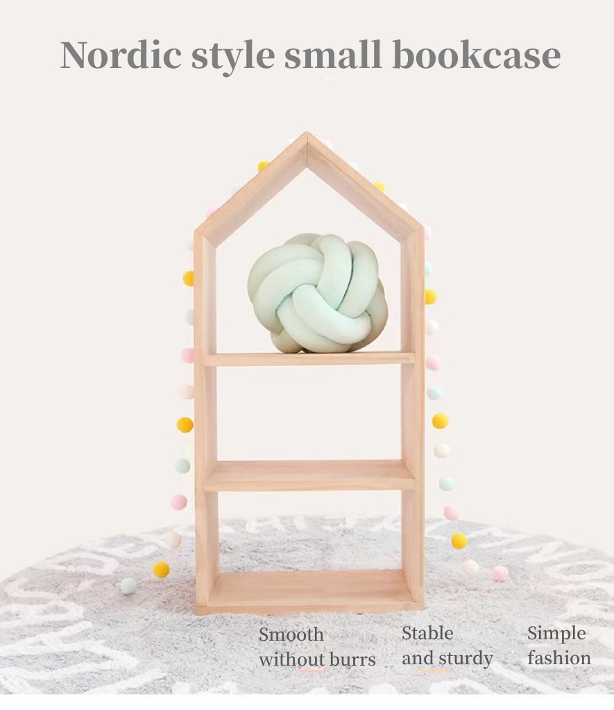 Nordic Solid Wood Kid's Bookcase Shelf - Image 5