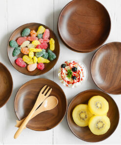 Kitchen Round Wooden Dried Fruit Tray