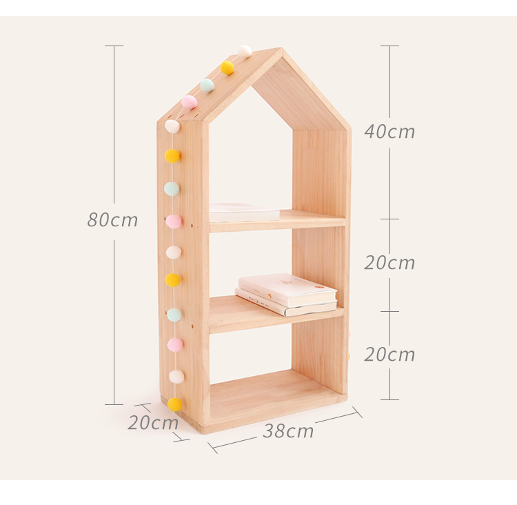 Nordic Solid Wood Kid's Bookcase Shelf - Image 6