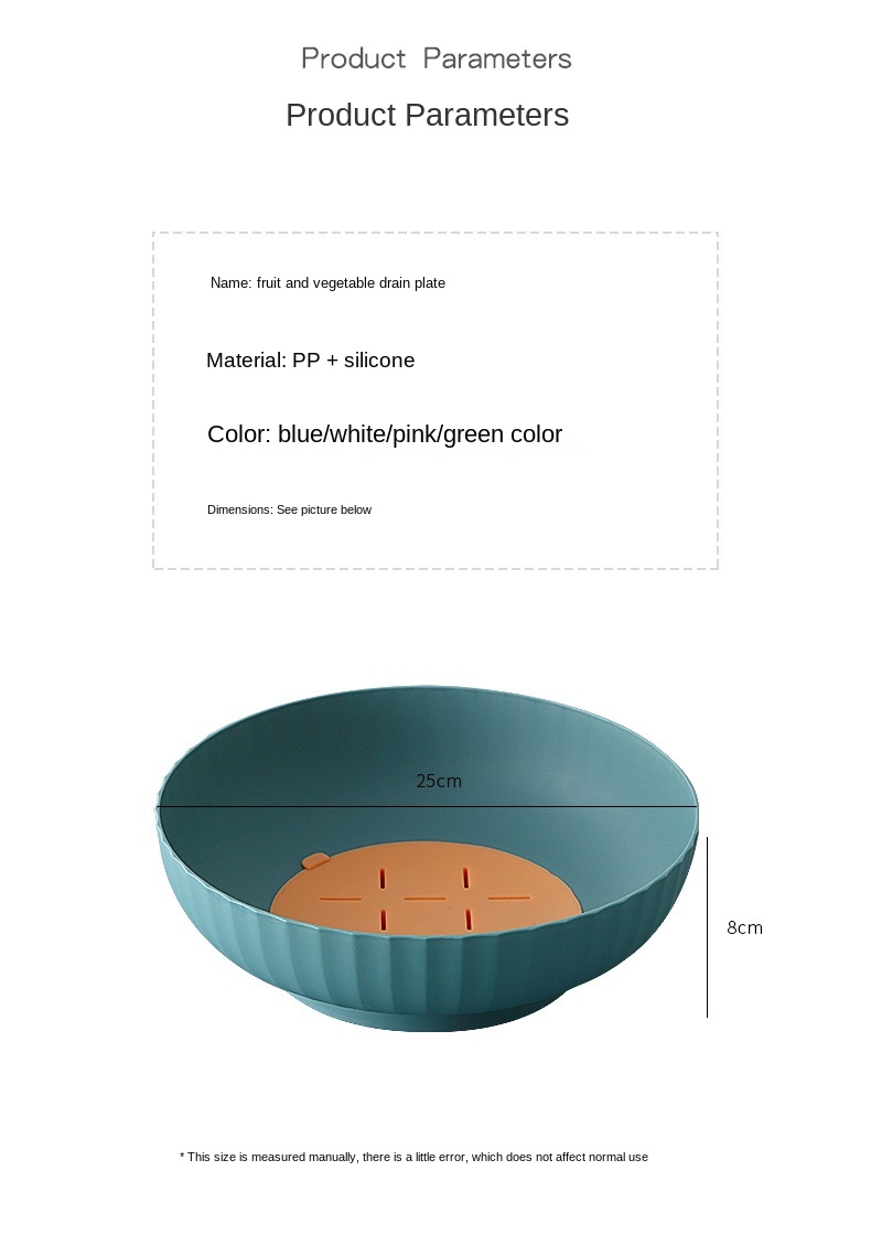 Multifunctional Nordic Round Silicone Vegetable Fruit Basket - Image 6