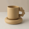 Creative Handmade Rotating Ball Handle Mug, Cream