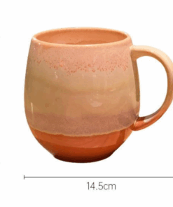 Alternative view of Pot Belly Mug Coffee Cup, Orange
