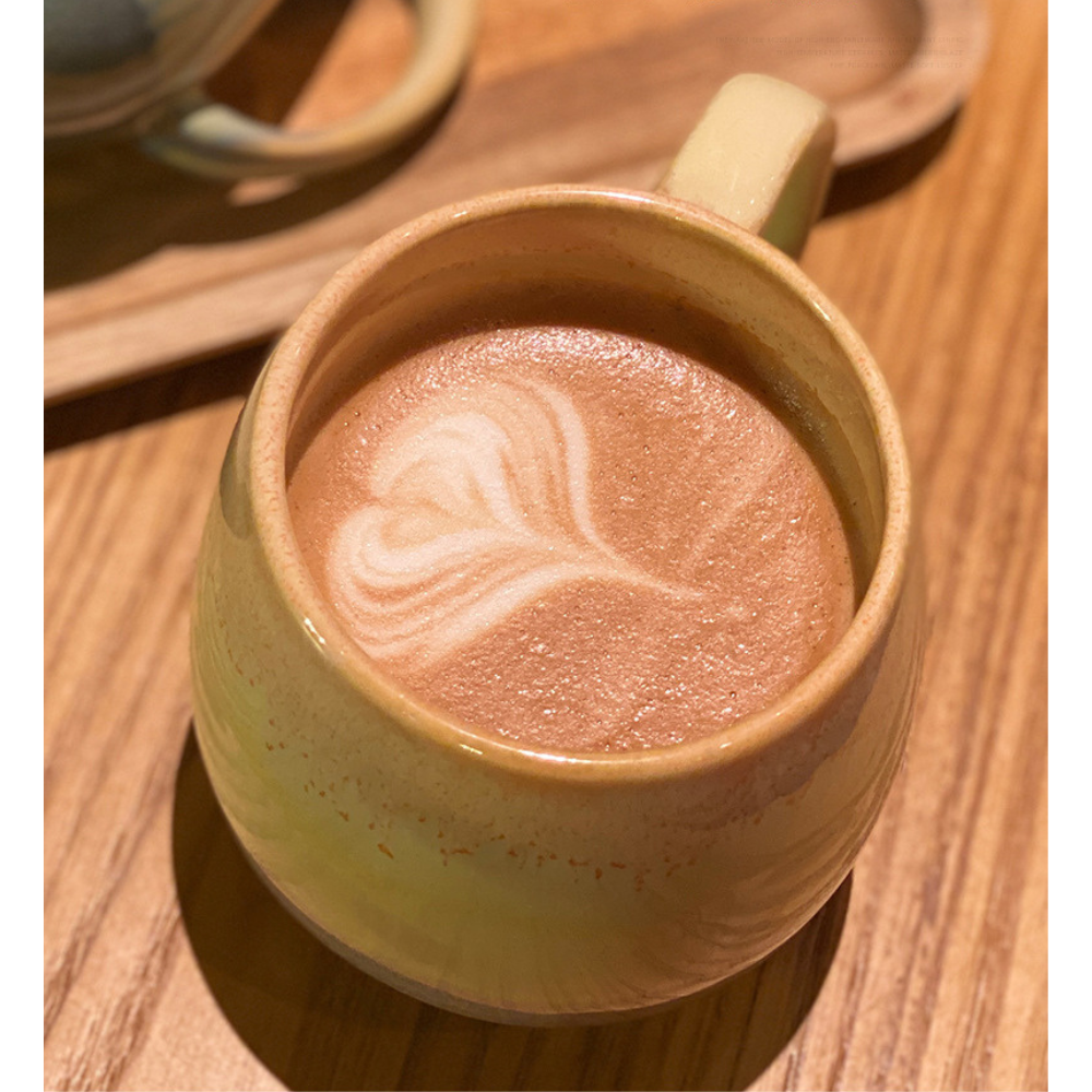 Pot Belly Mug Coffee Cup, Orange - Image 3