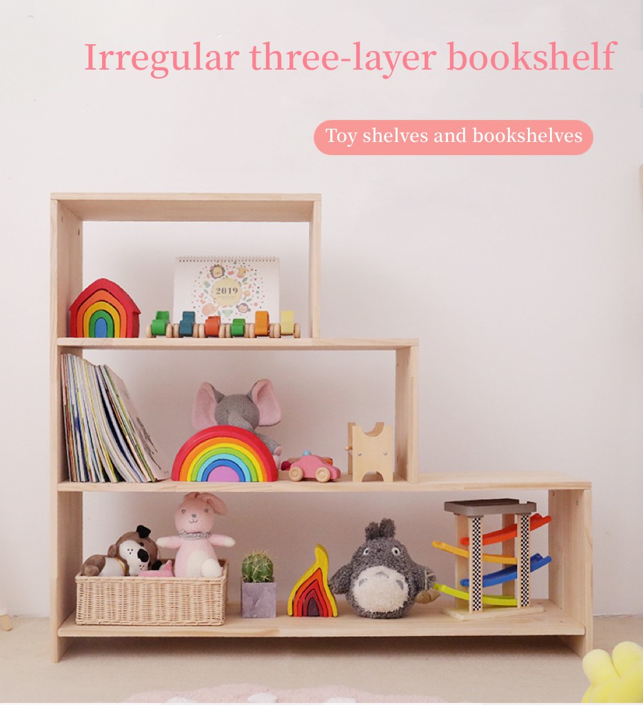 Nordic Solid Wood Children's Toy Storage Rack - Image 7