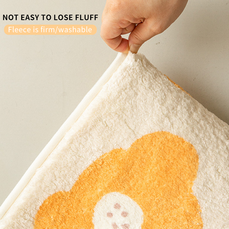 Cute Floral Fluffy Soft Bedroom Rugs - Image 5