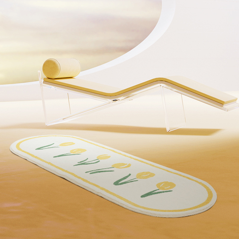 Cute Floral Fluffy Soft Bedroom Rugs - Image 2