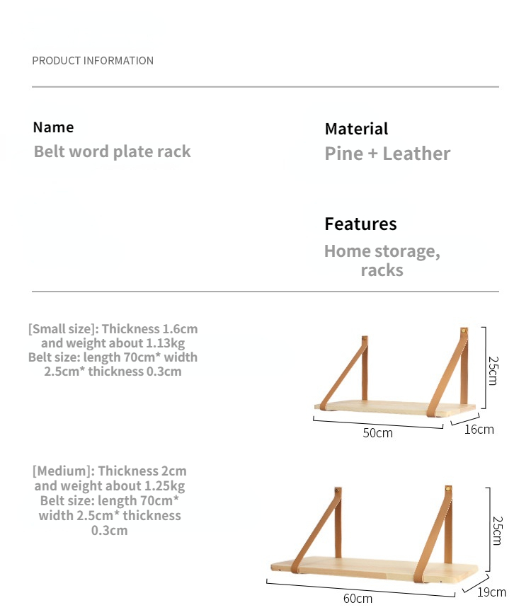 Nordic Wooden Wall Shelf Living Room Space Saving Storage Shelf - Image 4