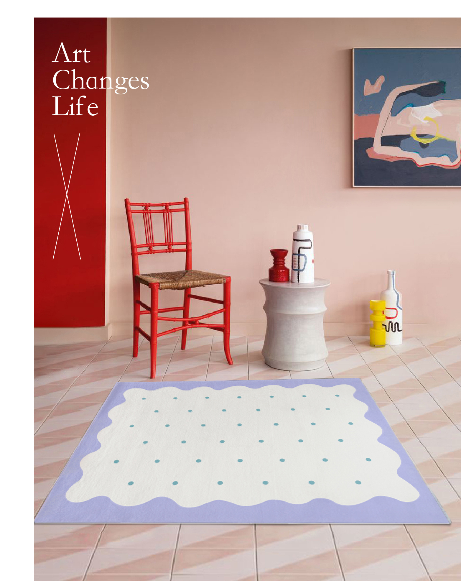 Colorful Imitation Mink Velvet Rug Decorative - Image 2