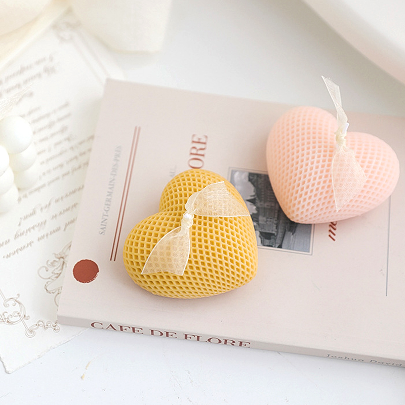 5PCS Cute Heart Shape Decorative Aromatic Candles Set - Image 2