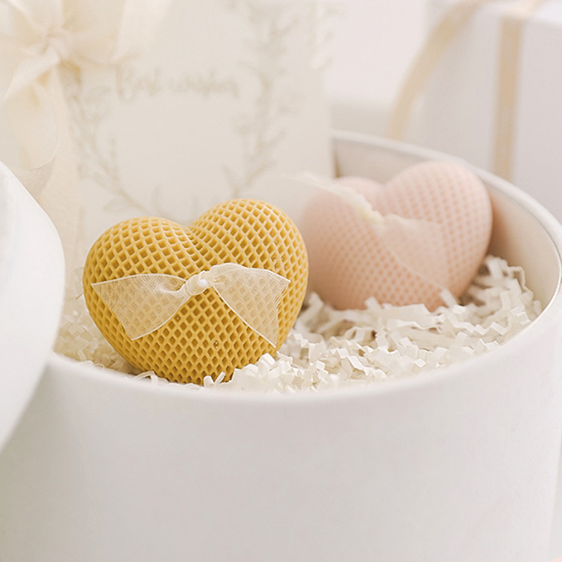 5PCS Cute Heart Shape Decorative Aromatic Candles Set - Image 4