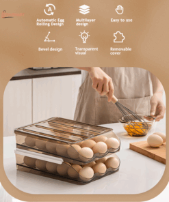 Alternative view of Self-Rolling Egg Storage Box