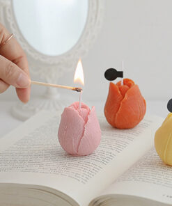 3PCS Cute Tulip Aroma Candle Decoration