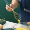 Stainless Steel Egg Whisk With Silicone Handle, 4pcs