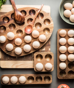 Wooden Egg Storage Box Eggs Tray Home Storage Rack