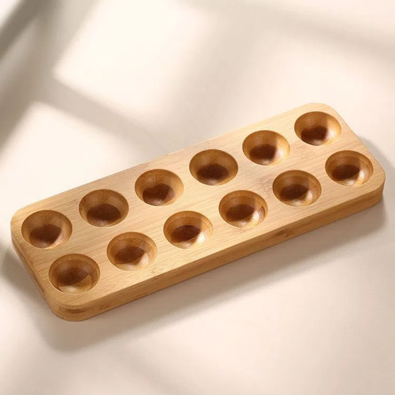 Wooden Egg Storage Box Shatterproof Protection Log Eggs Tray - Image 3