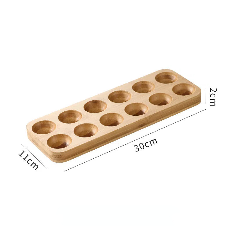 Wooden Egg Storage Box Shatterproof Protection Log Eggs Tray - Image 4
