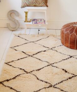 Alternative view of Moroccan White Beni Ouirain Rug, Vintage,Moroccan Carpet