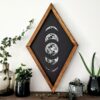 Moon Phases Wall Decor in Wooden Frame – Unique Wall Art