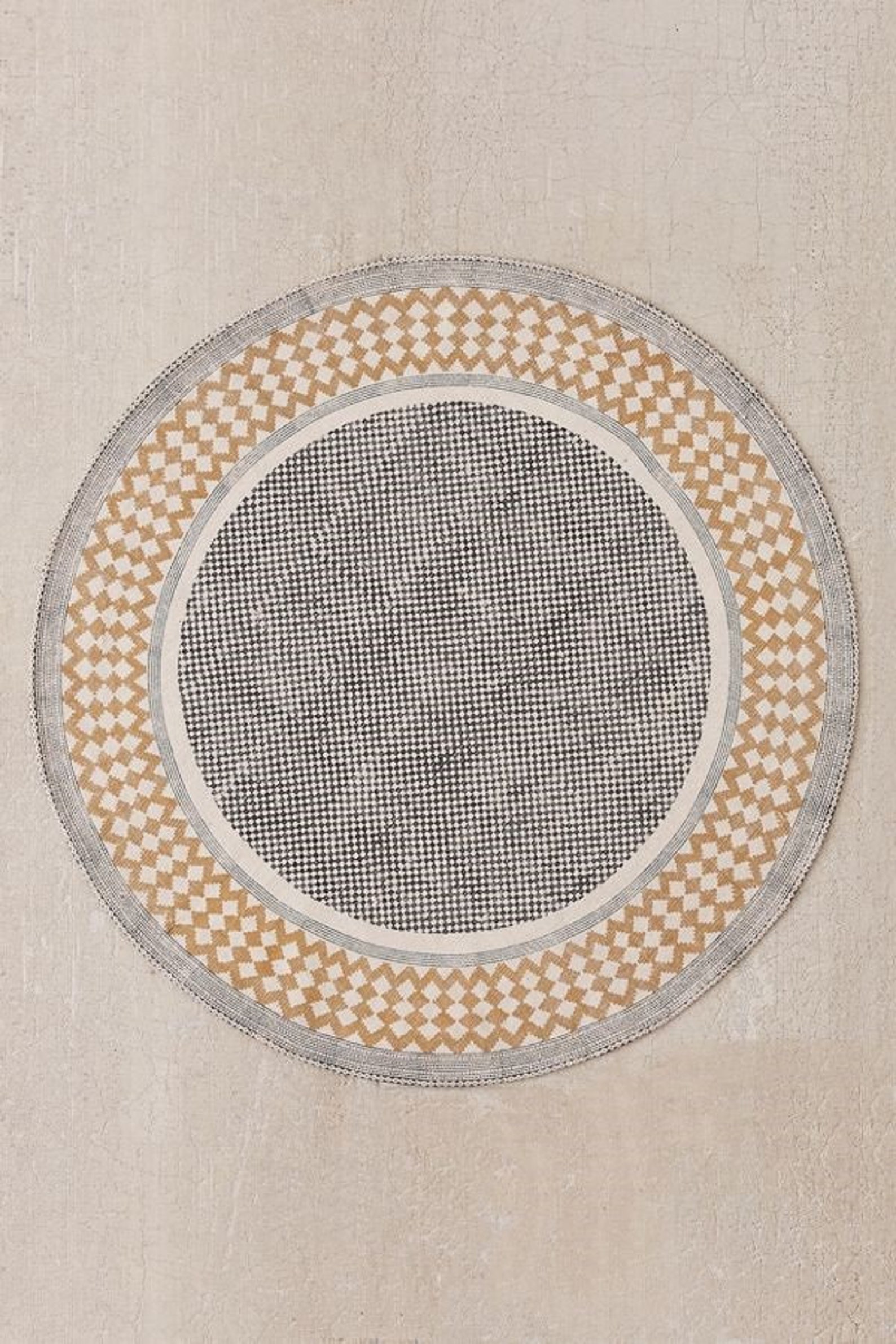 Round Rug 4X4 Feet Size, Cotton Rug, Office Rug, Floor Rug, Kitchen Rug