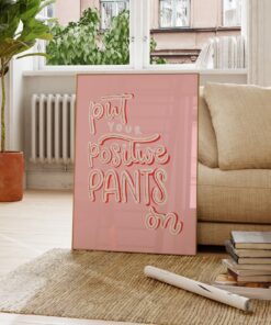 Alternative view of Pink Positive Quote Print Design | Wall Art | Home Decor
