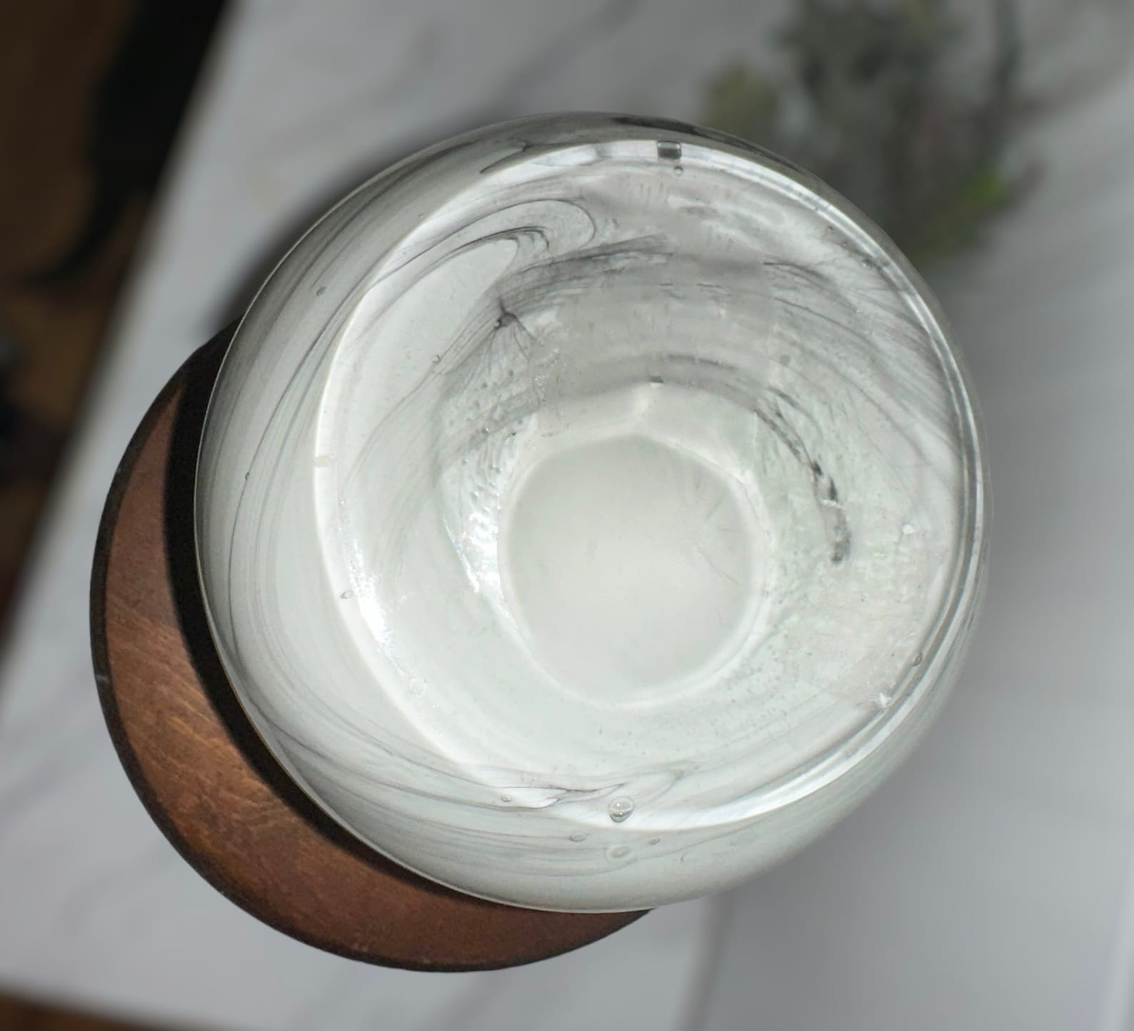 Vintage vase Black and White art glass Vase Maximalist - Image 4