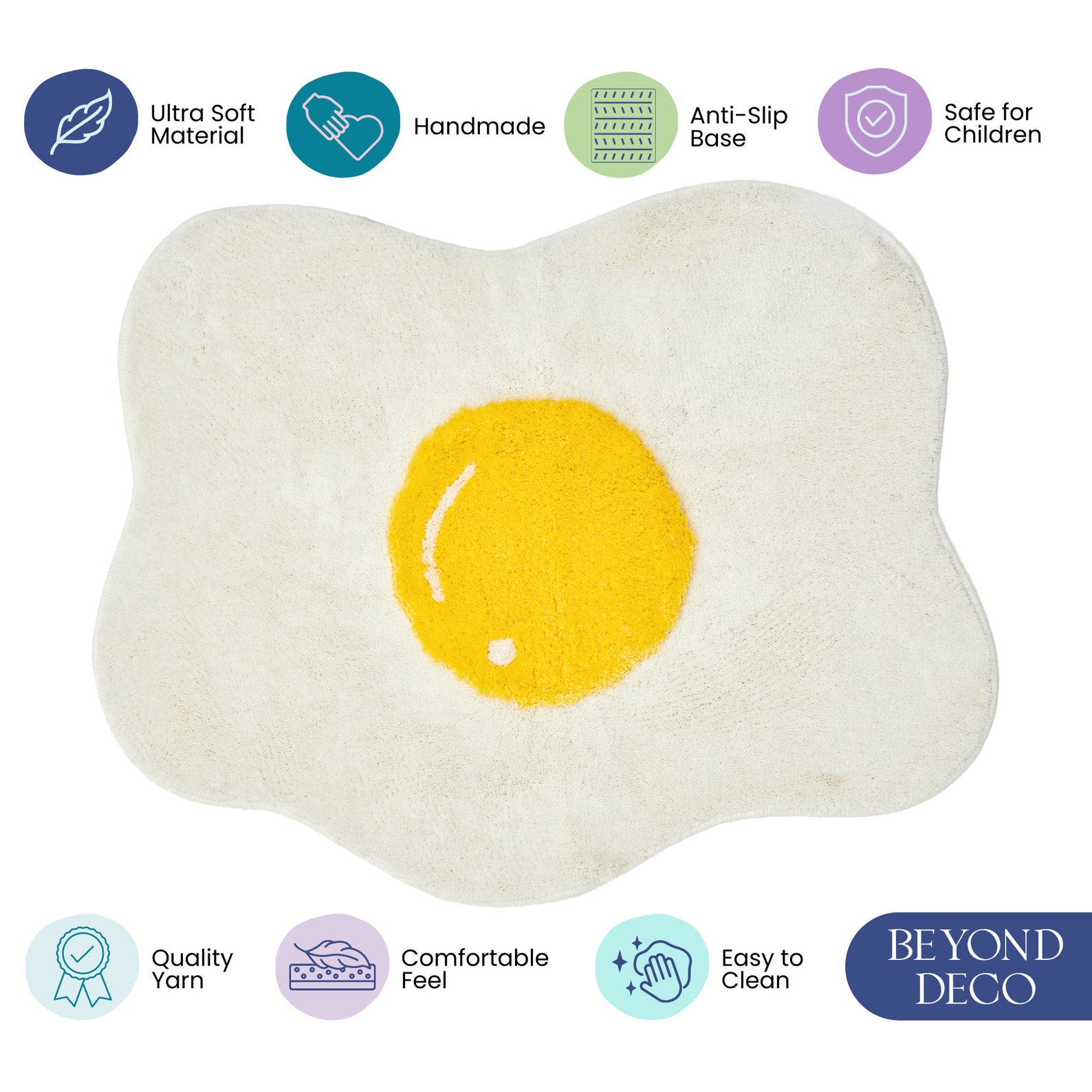 Hand Tufted Egg Rug Fluffy Rug for Bedroom Handmade Tufted Rug Unique Area Rugs for Living Room Modern Washable Rug Nursery Soft Carpet - Image 5