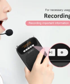 Alternative view of 15W Rechargeable Portable Bluetooth Voice Amplifier for Teacher Wired Microphone FM Radio AUX Audio Recording Speaker S278