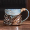 320ML Ceramic Mug Creative Spiral Hemp Rope Vintage Office Afternoon Tea Coffee Mug Living Room Decoration Household Cup Gift