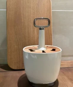 Stainless Steel Cream-colored Dining Utensil Rack - Smag Knife, Fork and Spoon Holder - Retro Home Kitchen Storage