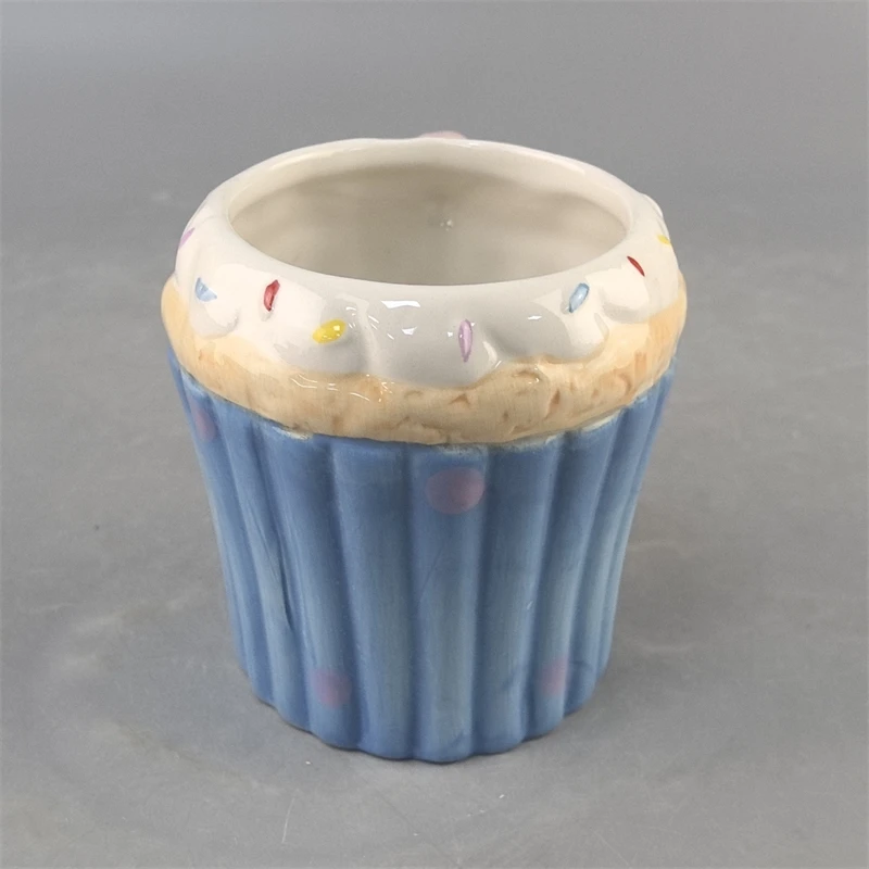 Ice Cream Muffin Cake Shaped Ceramic Mug Cute Novelty Coffee Cup For Women Party Centerpiece Table Decor Birthday Gift Home - Image 2