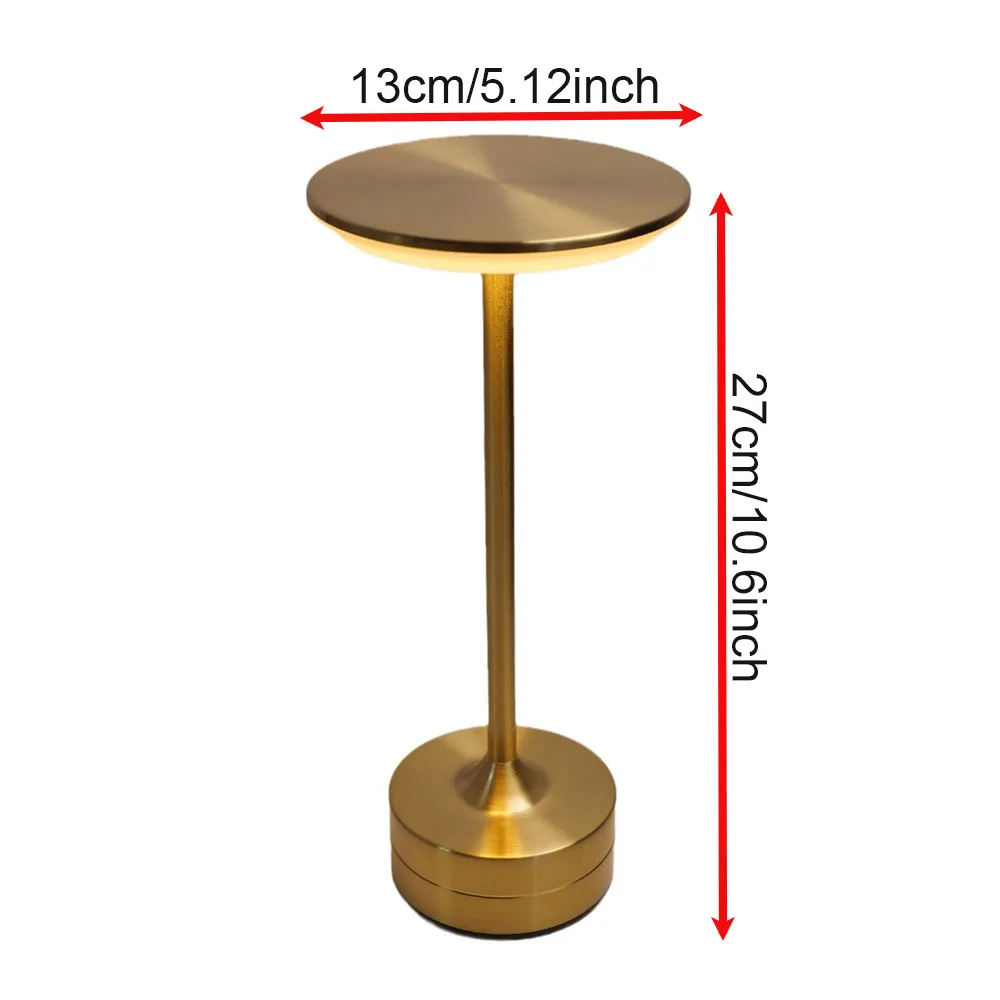 LED Desktop Lamp USB Touch Dimming Metal Recharge Night Light For Coffee Bar Restaurant Bedside Reading Decoration Table Lamps - Image 6