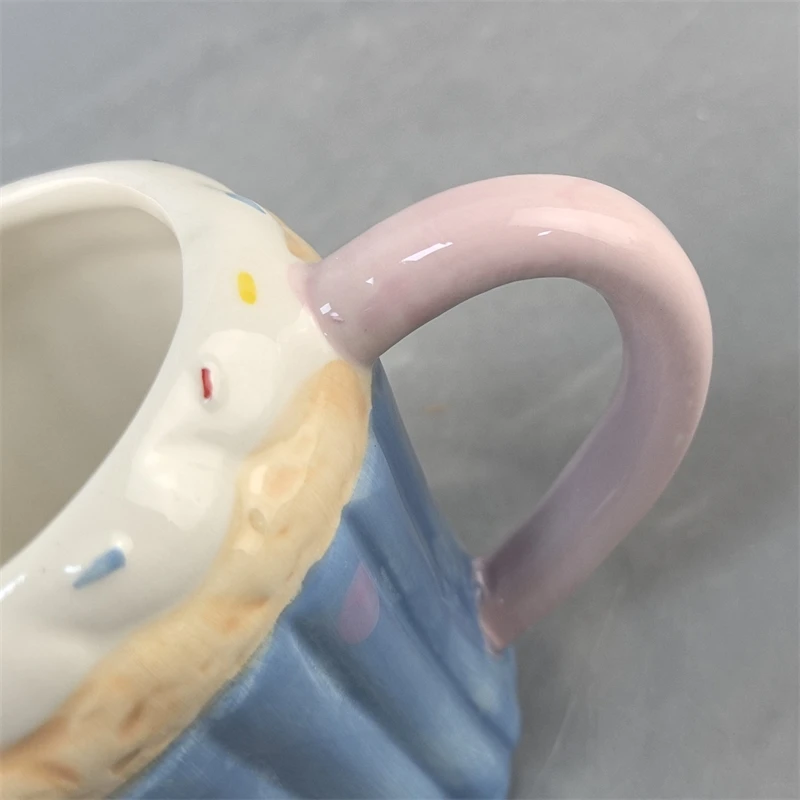 Ice Cream Muffin Cake Shaped Ceramic Mug Cute Novelty Coffee Cup For Women Party Centerpiece Table Decor Birthday Gift Home - Image 6