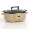 6 Quart Programmable Slow Cooker with Removable Nonstick Pot for Healthy Cooking Ideal Small Kitchen Appliance for Family Dinne