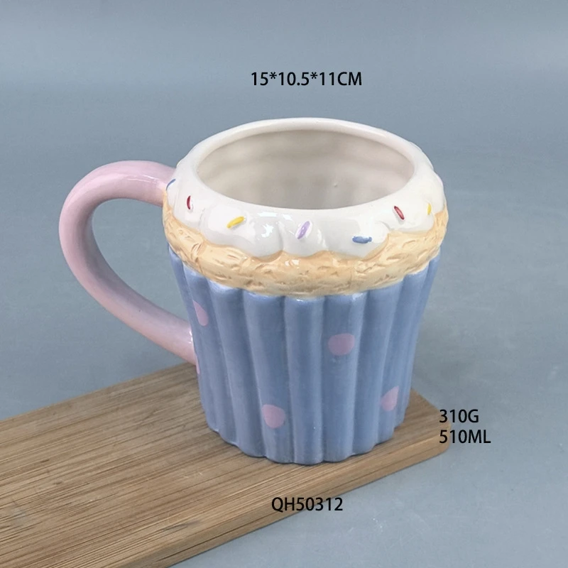 Ice Cream Muffin Cake Shaped Ceramic Mug Cute Novelty Coffee Cup For Women Party Centerpiece Table Decor Birthday Gift Home - Image 9