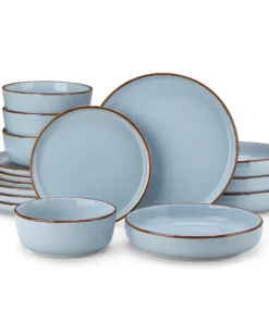 16/32 Piece Ceramic Dinnerware Set Oven Safe Stoneware Set with 4 PCS Dinner Plate/Dessert Plate/Soup/ Bowl