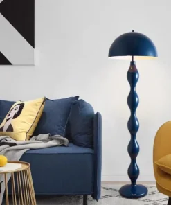 Alternative view of Nordic retro mushroom floor lamp creative LED lamp living room bedroom bedside table hotel room decoration color desk lamp