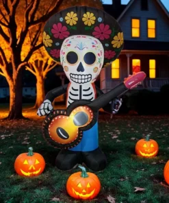 Halloween Decorations Day of the Dead Inflatable Skeleton Inflatables Outdoor Decoration for Party Home Yard 180cm N6C2