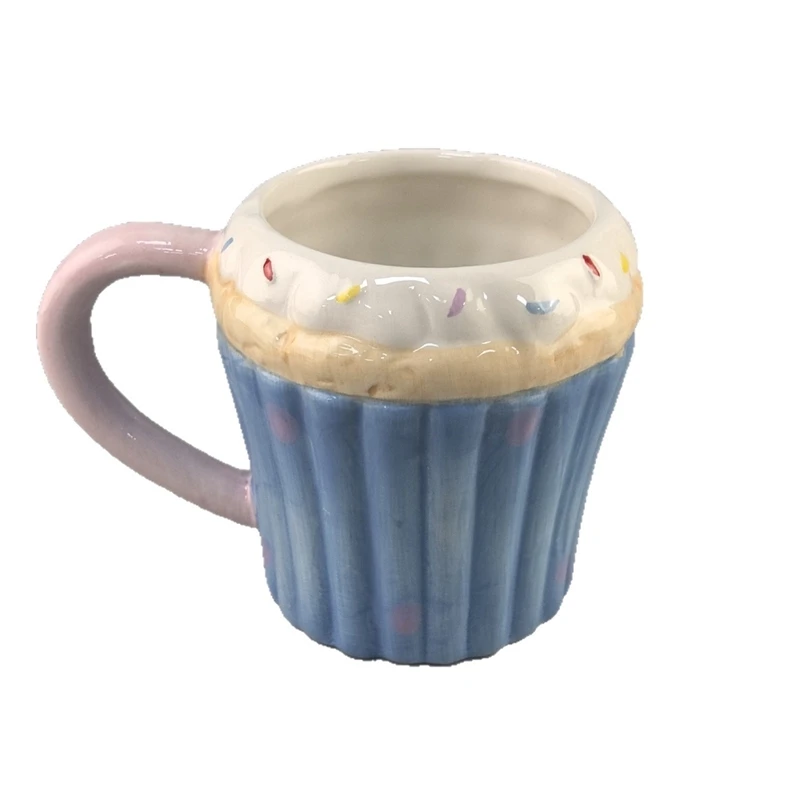 Ice Cream Muffin Cake Shaped Ceramic Mug Cute Novelty Coffee Cup For Women Party Centerpiece Table Decor Birthday Gift Home - Image 8