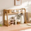 Multi-Layer Kitchen Countertop Storage Rack for Small Appliances with Cup Holder Household Multi-Functional Plate Organizer