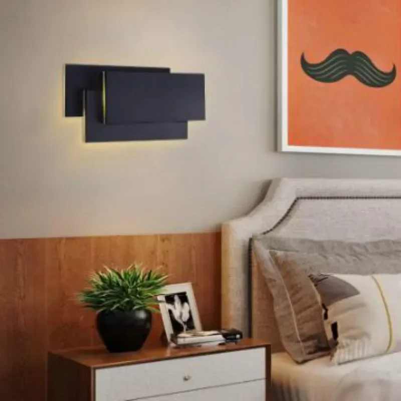 Modern 18W aluminum LED wall lamp living room candlestick lighting staircase square lamp bedroom bedside hotel wall lamp - Image 3