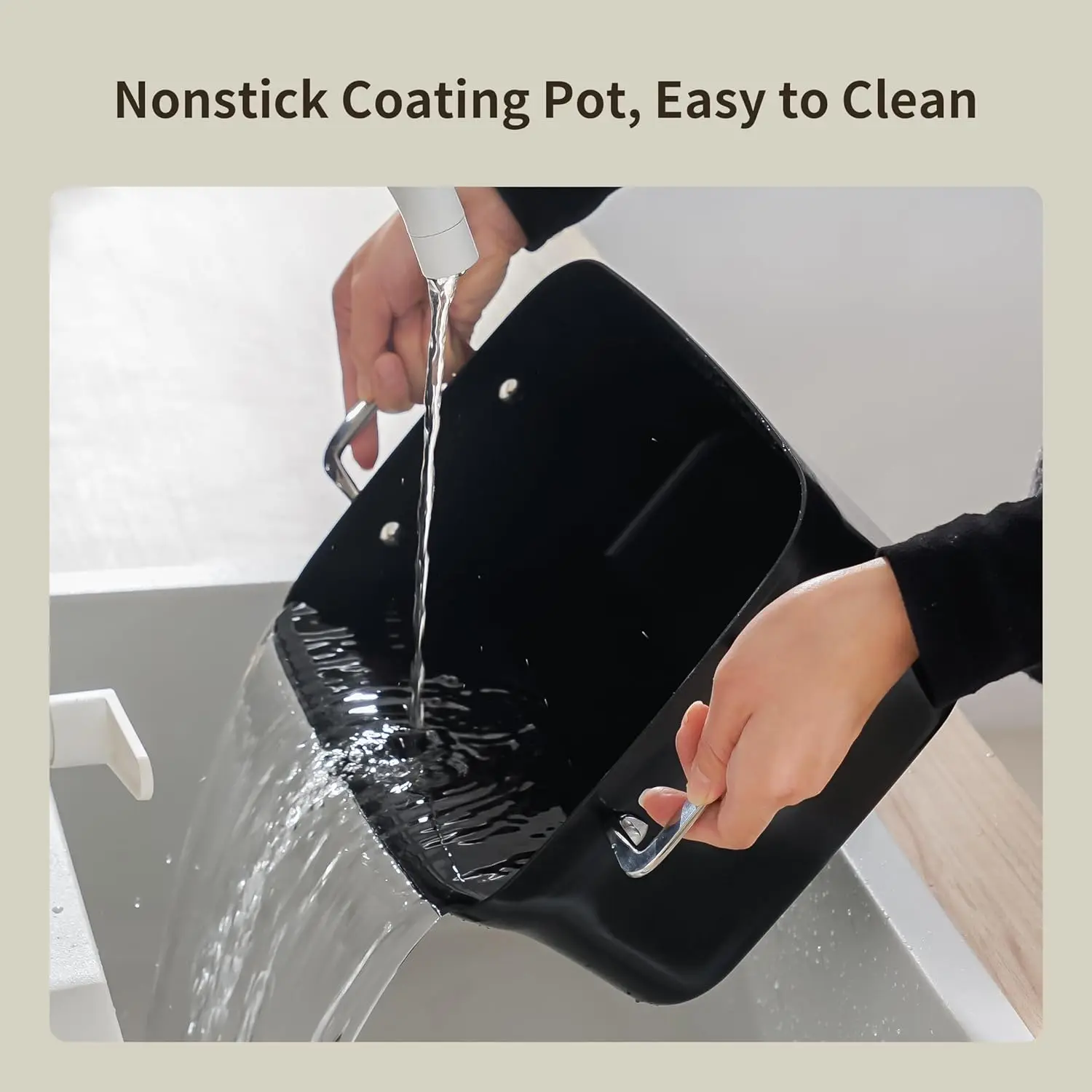 N61NA Nonstick Slow Cooker 7-Quart - PFOA-Free Ceramic-coated, 3 Heat Settings & Timer - Dishwasher & Oven Safe Pot for Effortle - Image 3